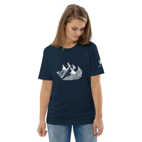 T-shirt foncé Montagne en coton biologique – Image 9