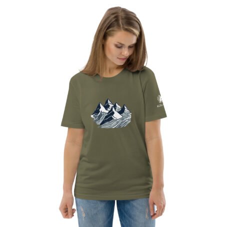 T-shirt foncé Montagne en coton biologique – Image 17