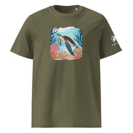 T-shirt foncé Tortue en coton biologique – Image 6