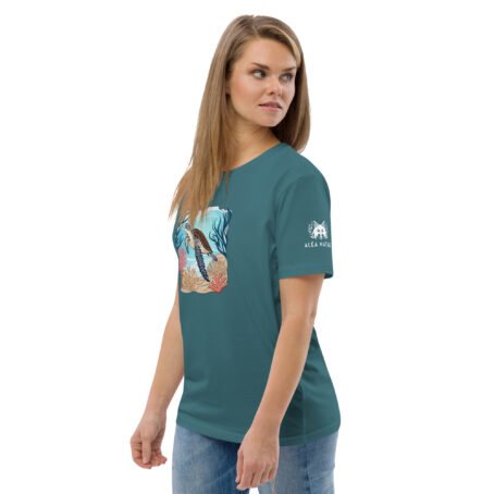 T-shirt foncé Tortue en coton biologique – Image 11